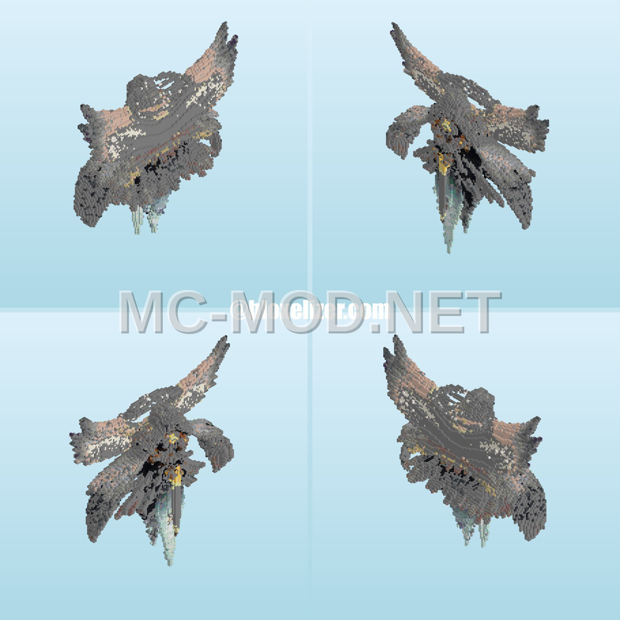 Majestic Angel Sculpture – Stone & Black Concrete
