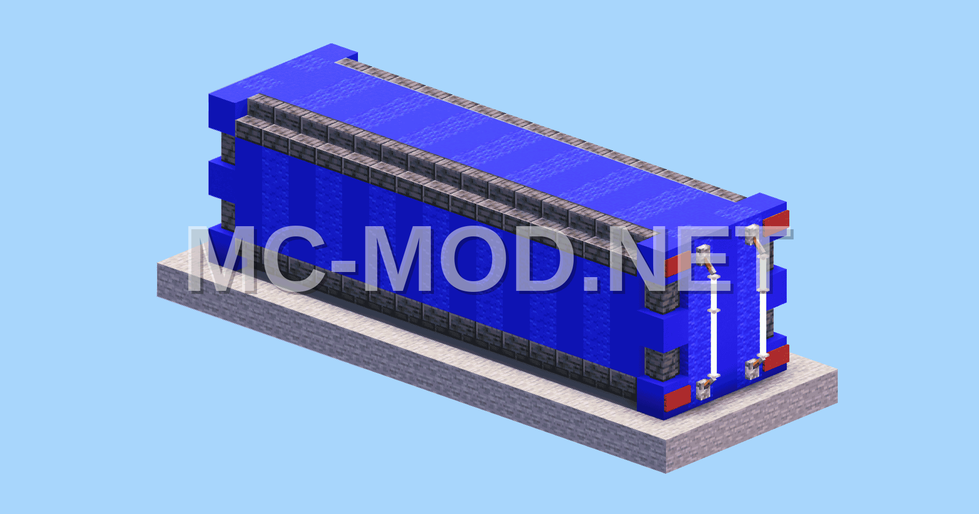 Blue Container Outdoor Decoration