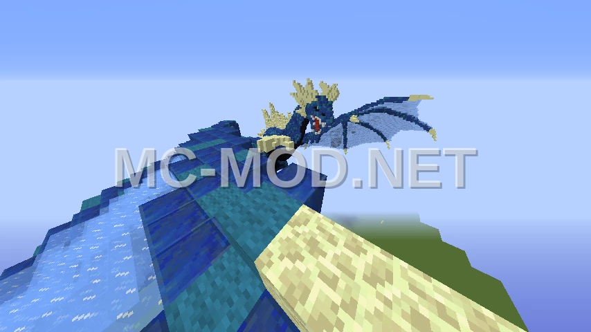 Blue Dragon Sculpture
