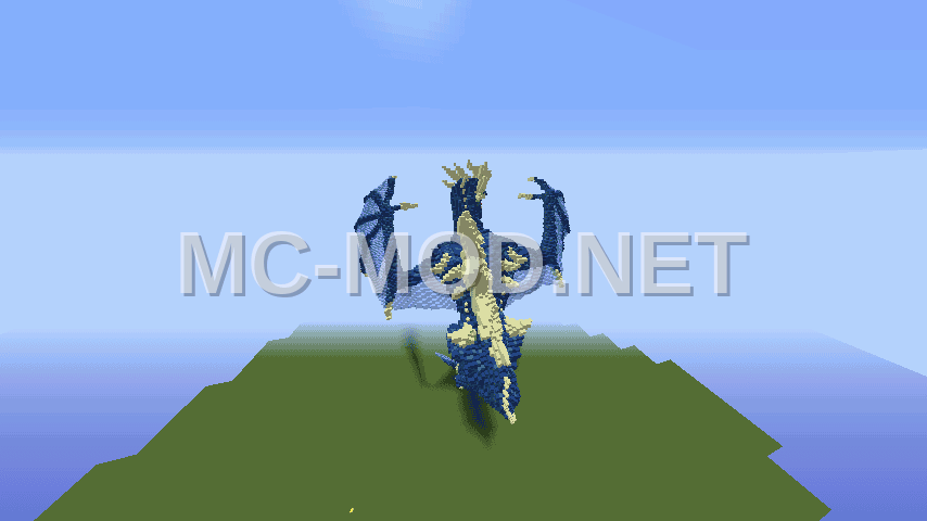 Blue Dragon Sculpture