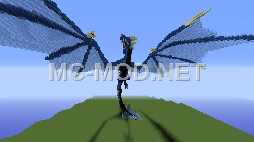 Blue Dragon Sculpture
