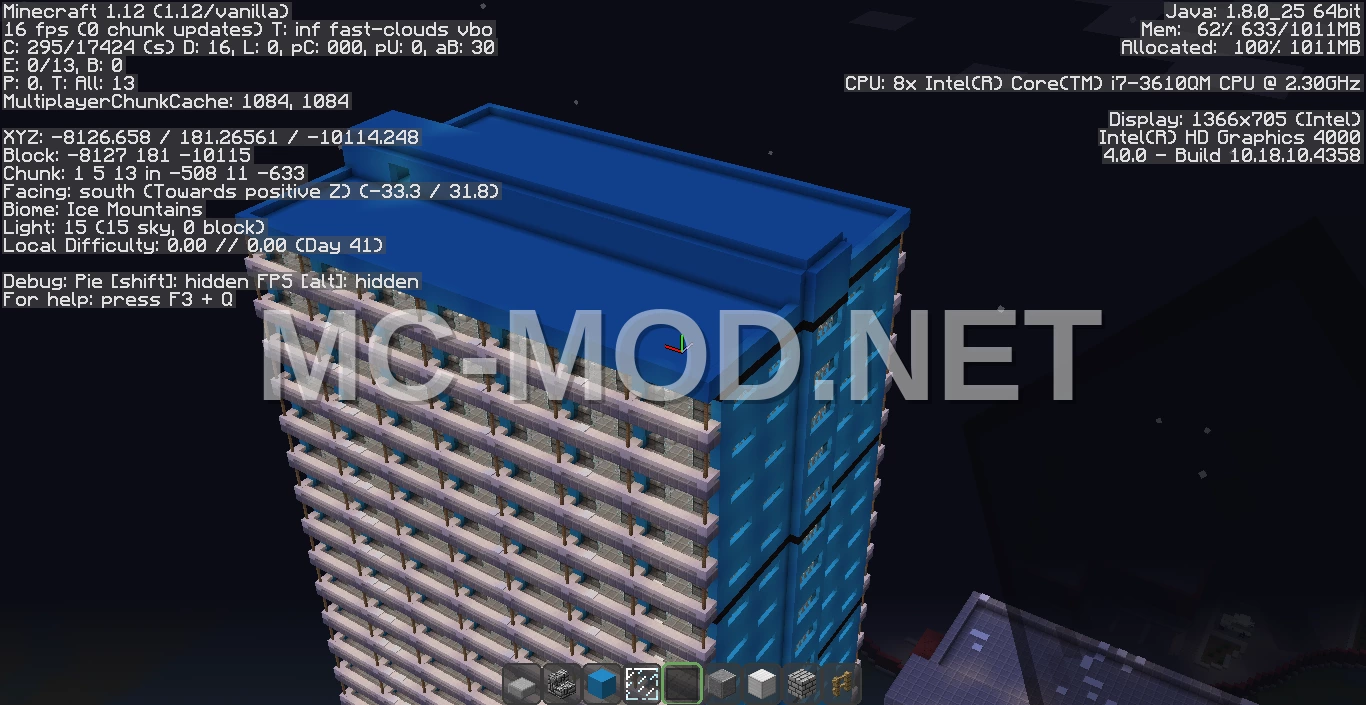 Blue Minecraftdinium House
