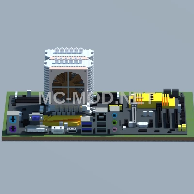 CPU Cooler Pixel Art Structure