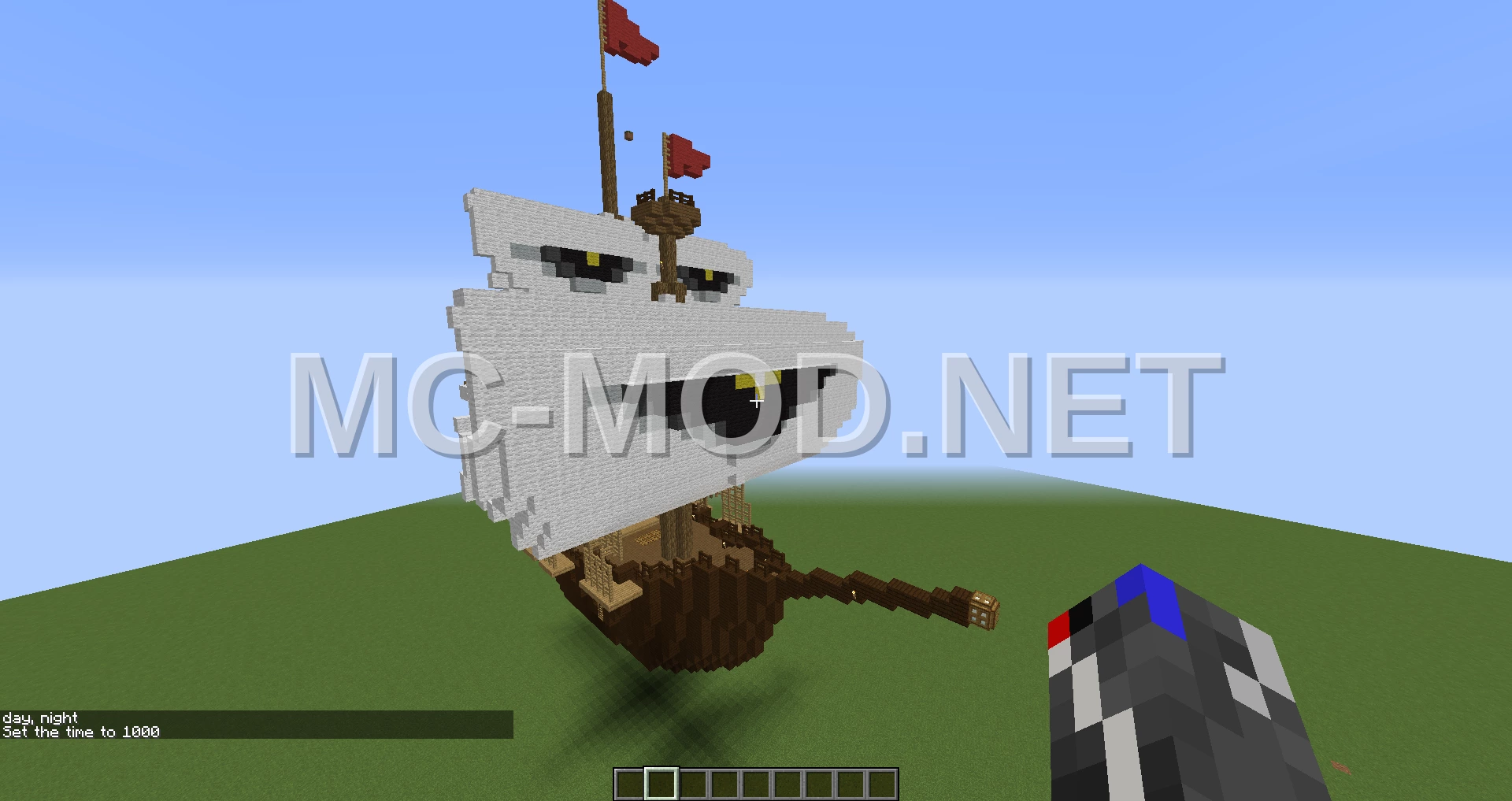 Caravel Ship with Unfolded Sails