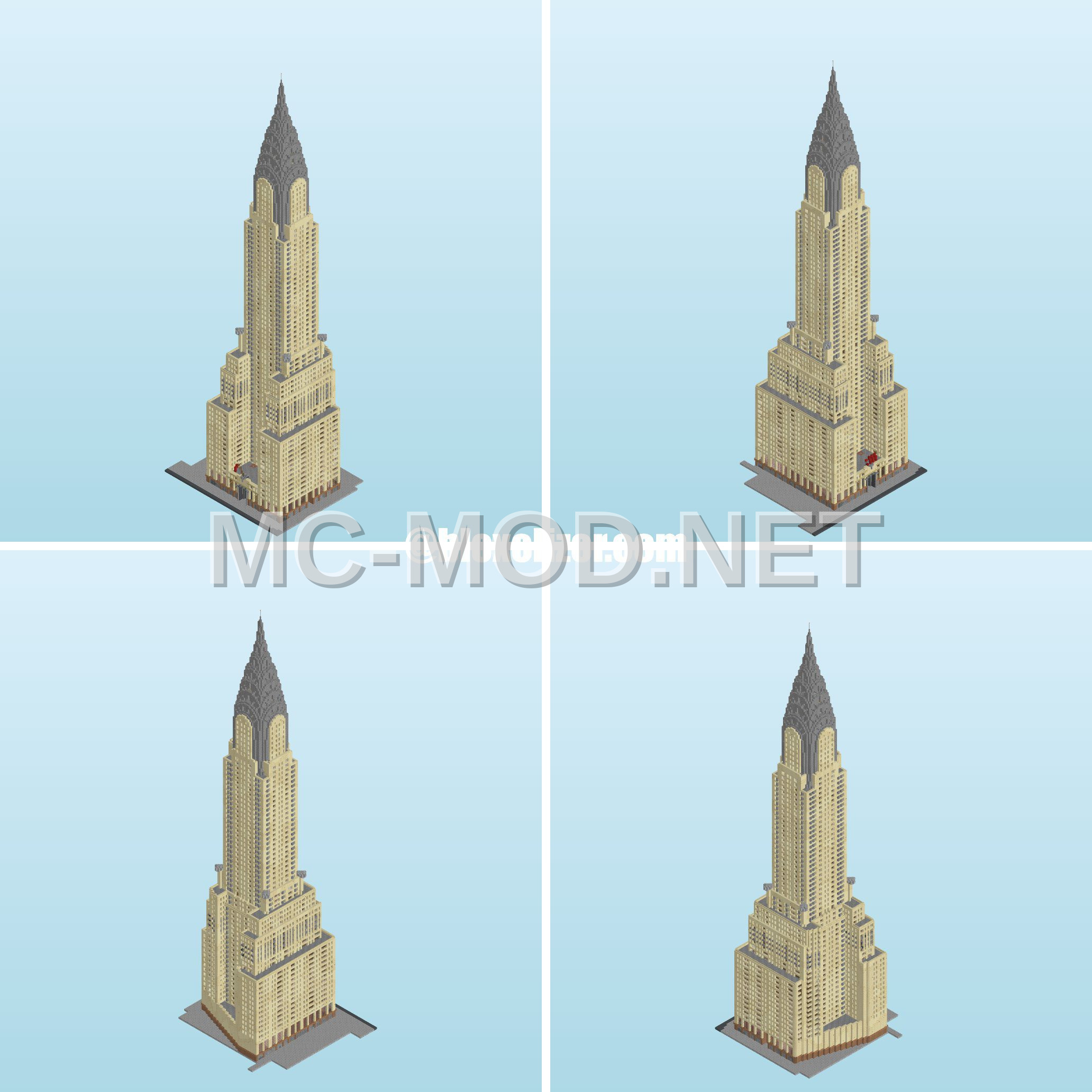 Chrysler Building Minecraft Replica