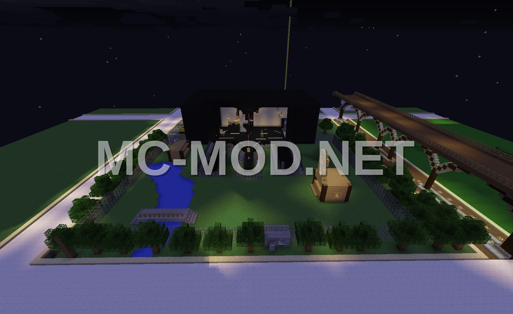 Concert Stage with Redstone Effects