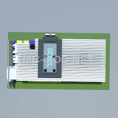 Custom Water-Cooled Graphics Card Model