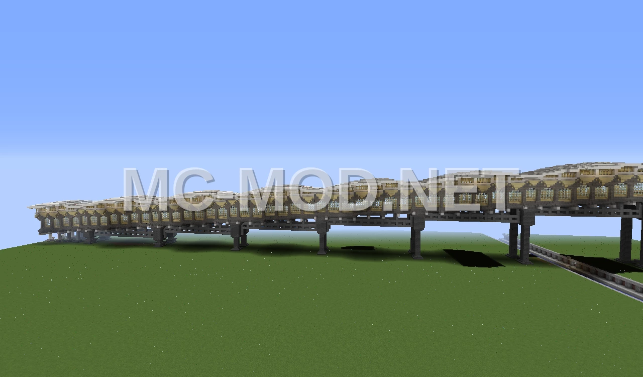 Decorative Elevated Train Tunnel