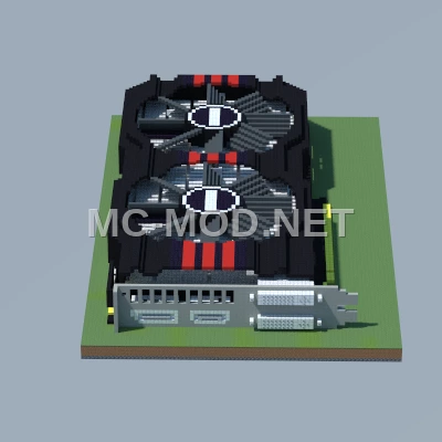Dual Fan Graphics Card Pixel Art