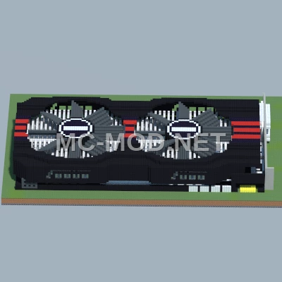 Dual Fan Graphics Card Pixel Art