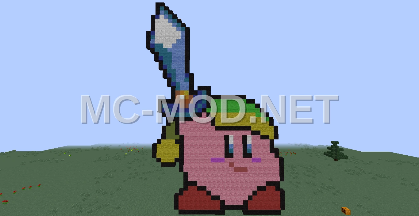 Easy Sword Kirby Pixel Art