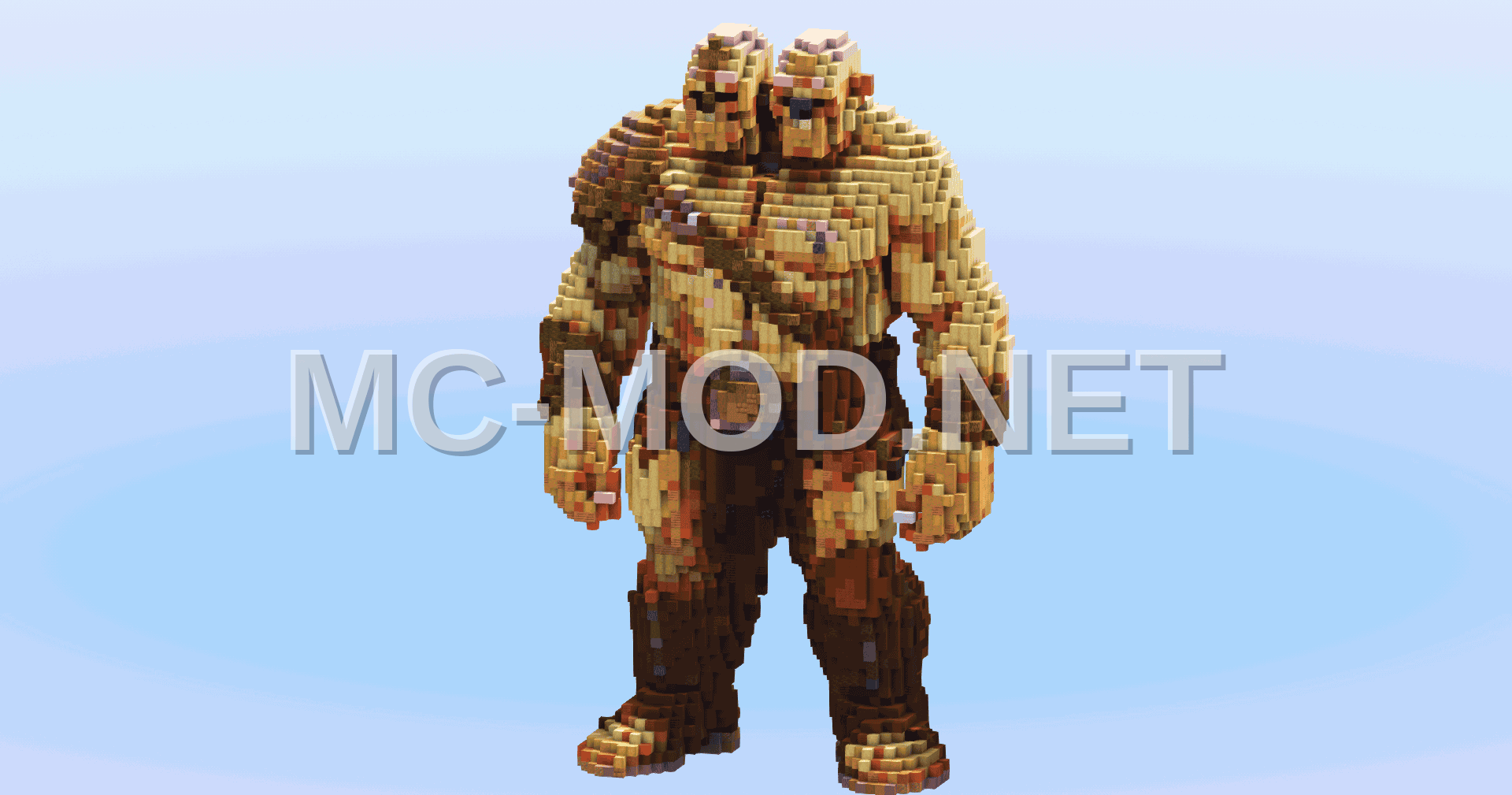 Fantasy Two Headed Ogre Statue