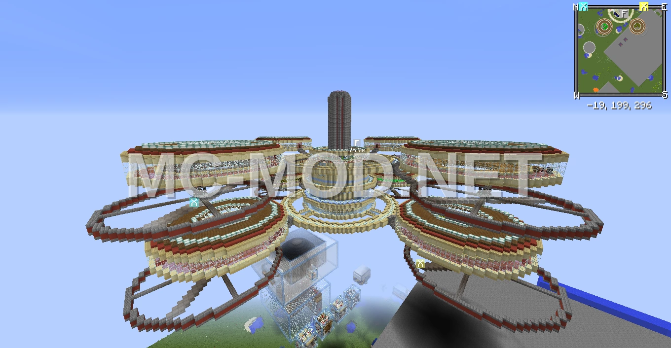 Floating Skyship Base with Farms