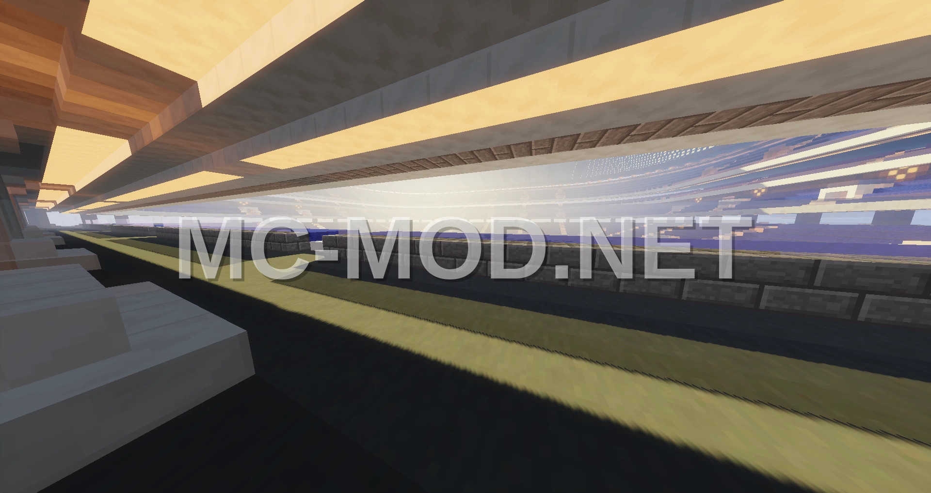 Full Size Soccer Stadium With Seating and Roof