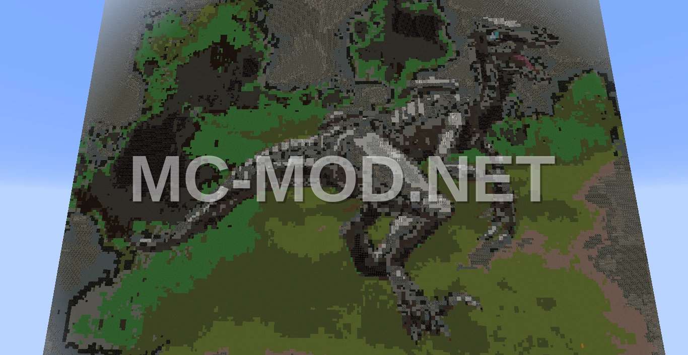 Giant Cyborg Velociraptor Pixel Art