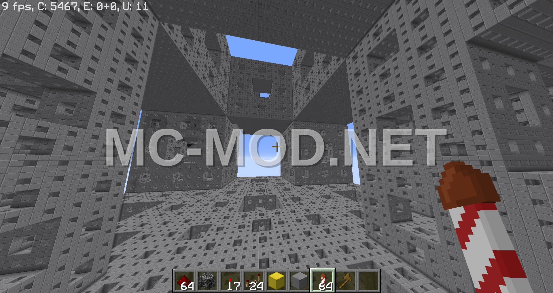 Giant Minecraft Sponge Structure
