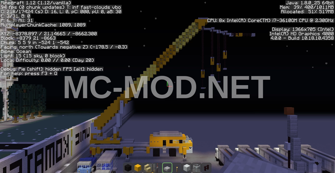 Yellow Concrete Crane Truck – Heavy Duty Vehicle