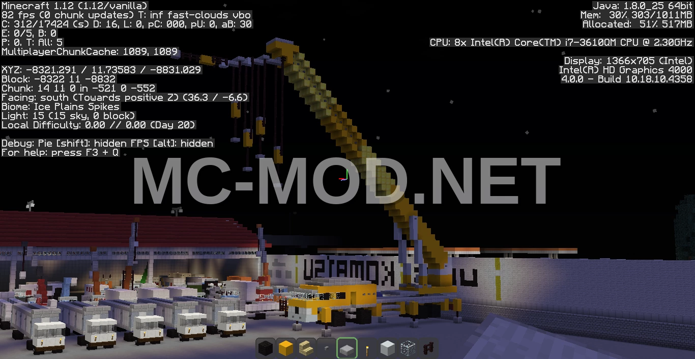 Yellow Concrete Crane Truck – Heavy Duty Vehicle