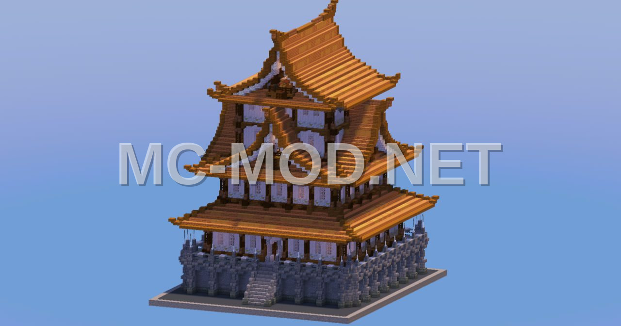 Japanese Castle Wood Structure