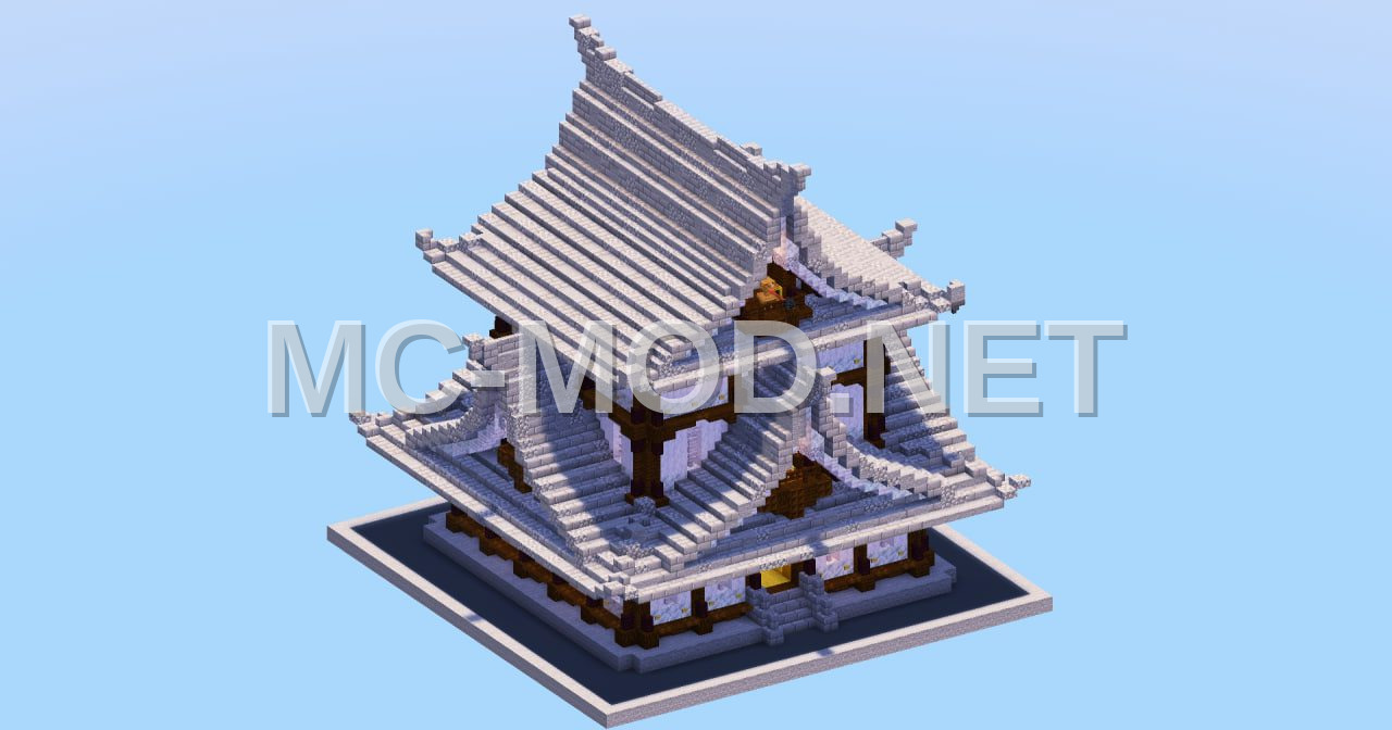 Japanese Temple Gray Minecraft Structure