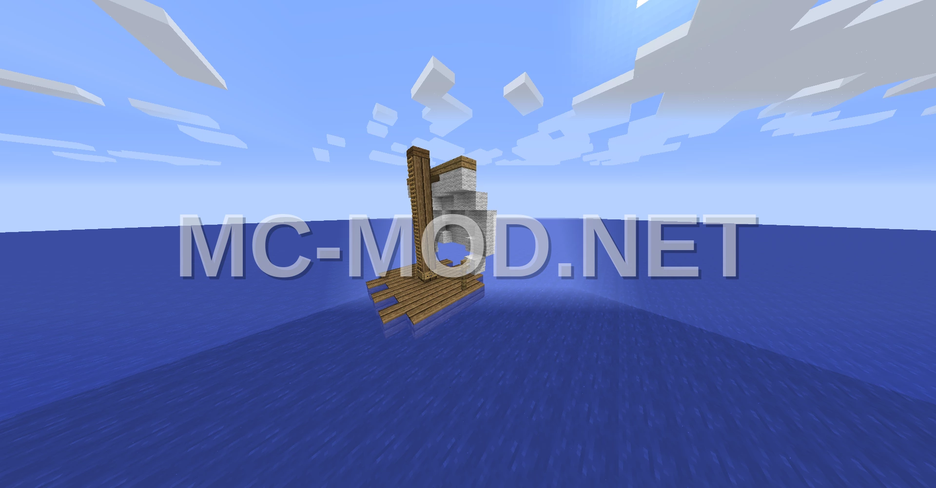 Large Wooden Raft Ship