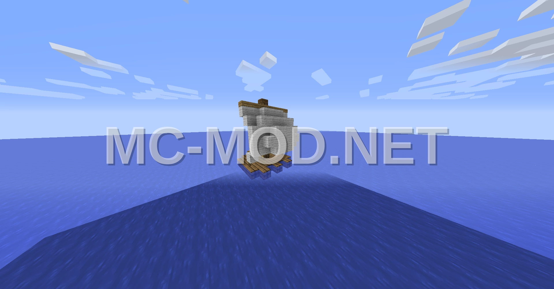 Large Wooden Raft Ship