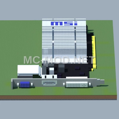 MSI Radeon HD 5450 Graphics Card Pixel Art