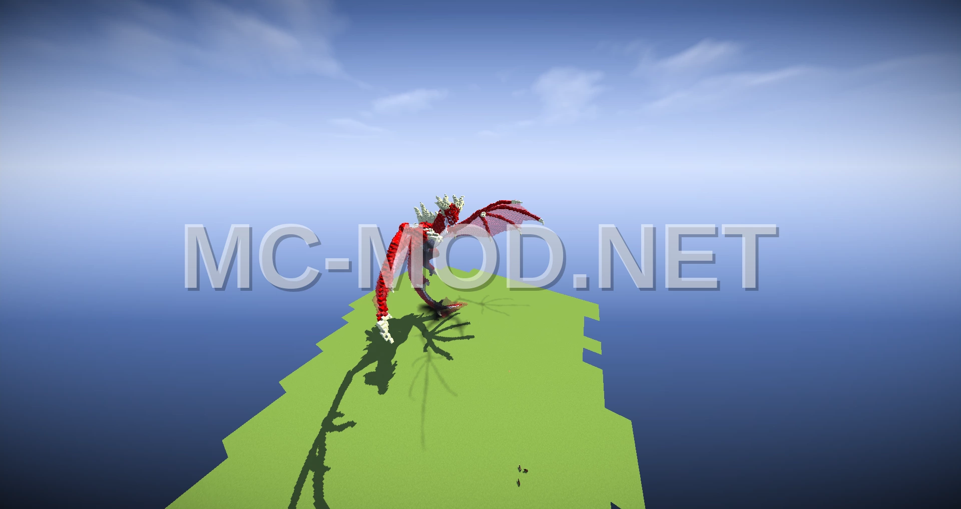 Majestic Red Dragon Statue