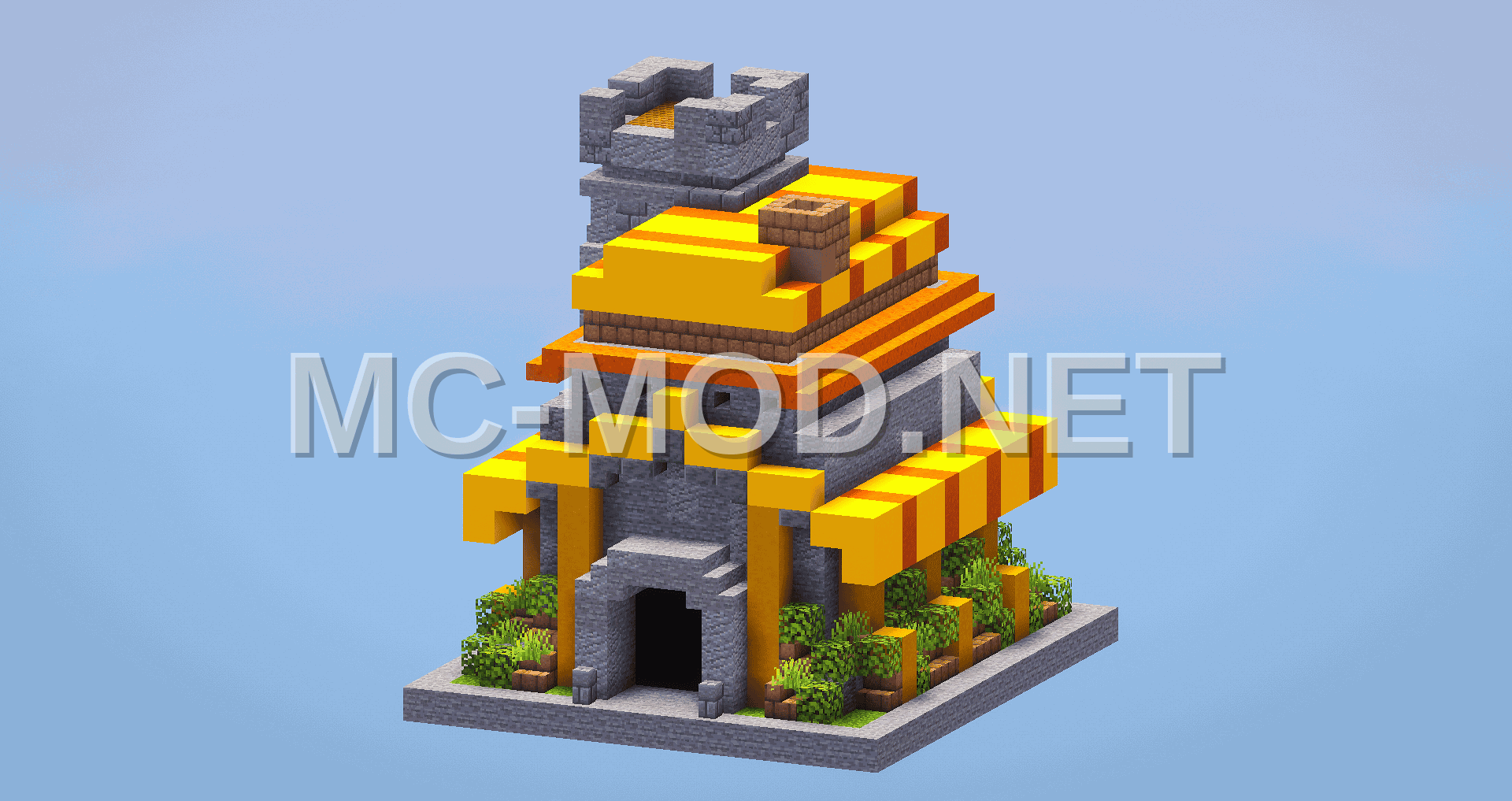Medieval Clash of Clans Town Hall Level 7 Structure