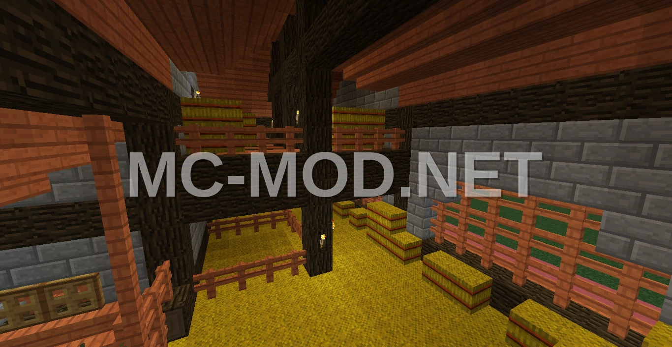 Medieval House With Barn