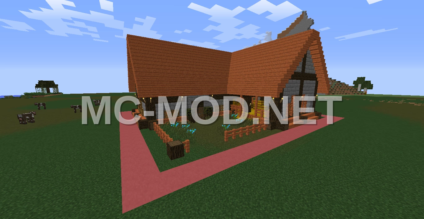 Medieval House With Barn