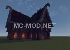 Medieval Style House With Leafy Roof