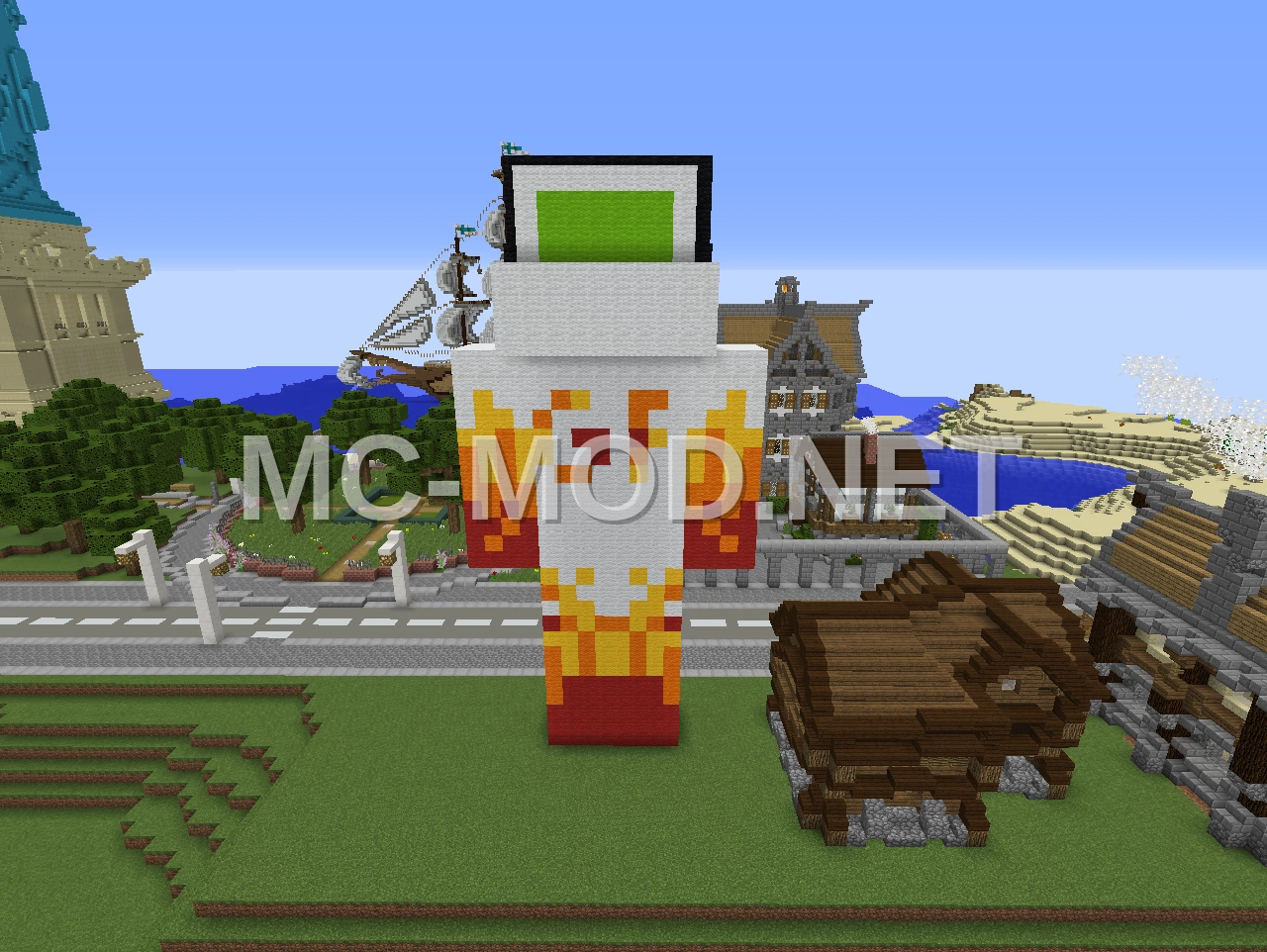 Minecraft Character Statue Build