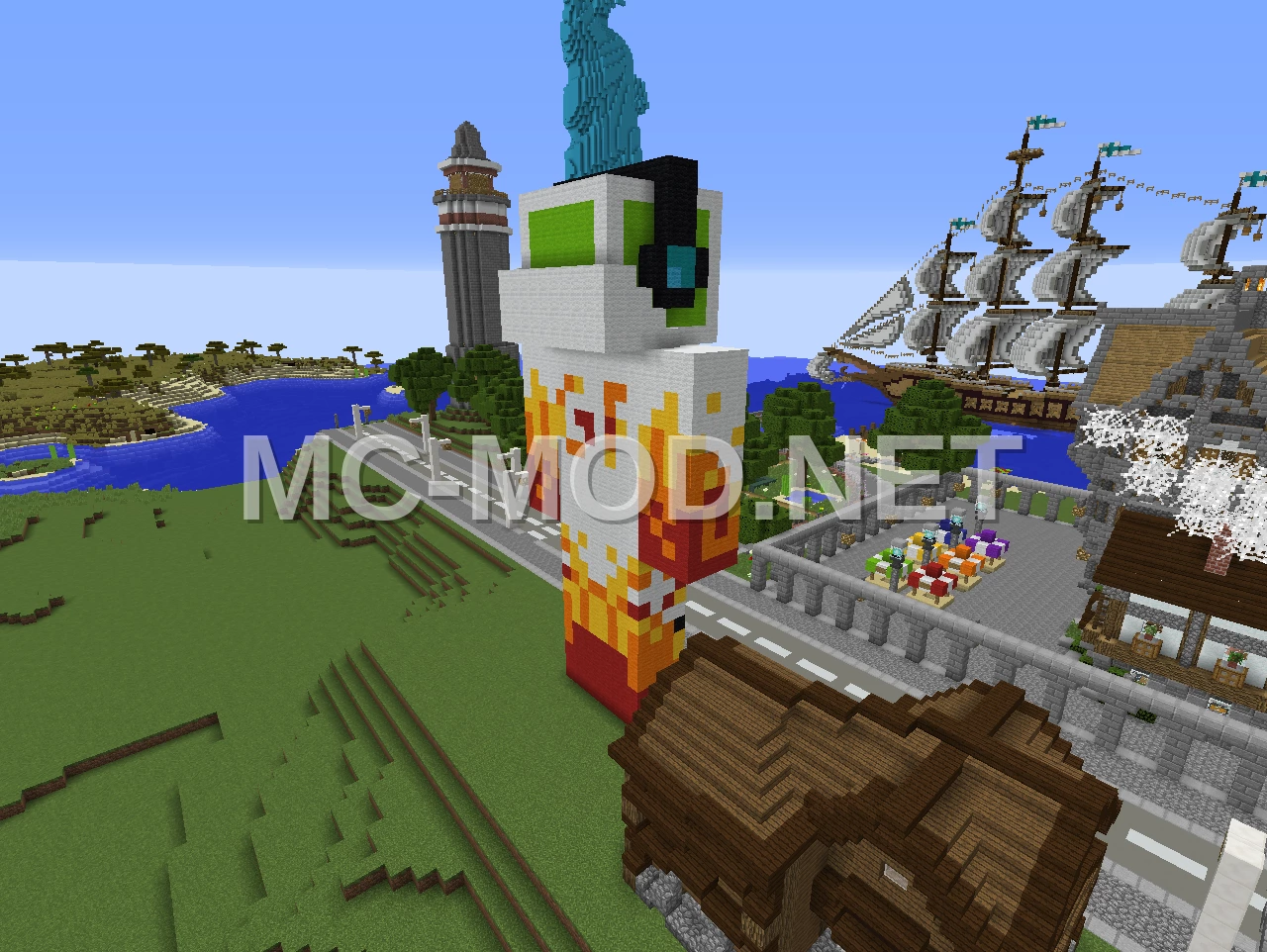 Minecraft Character Statue Build