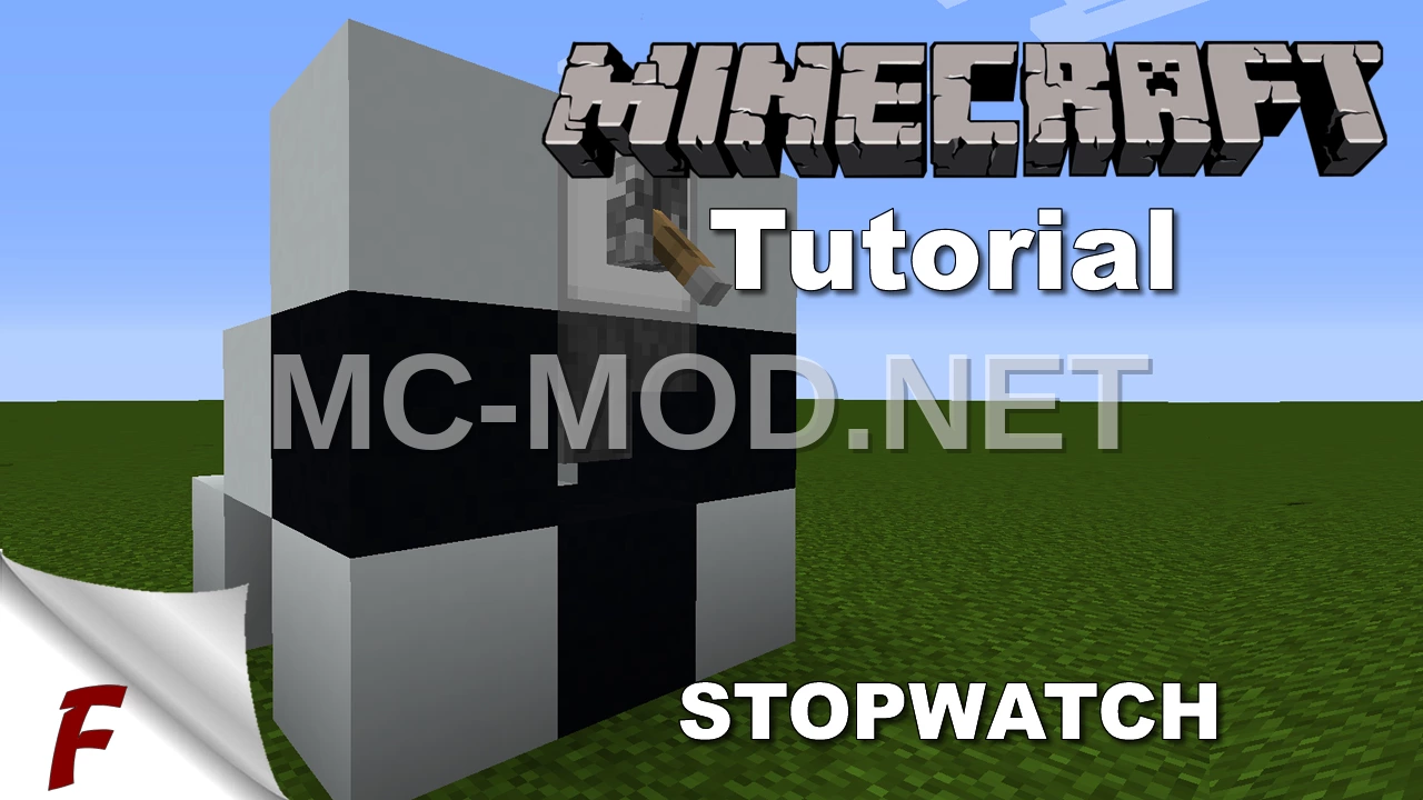 Minecraft Redstone Stopwatch Timer