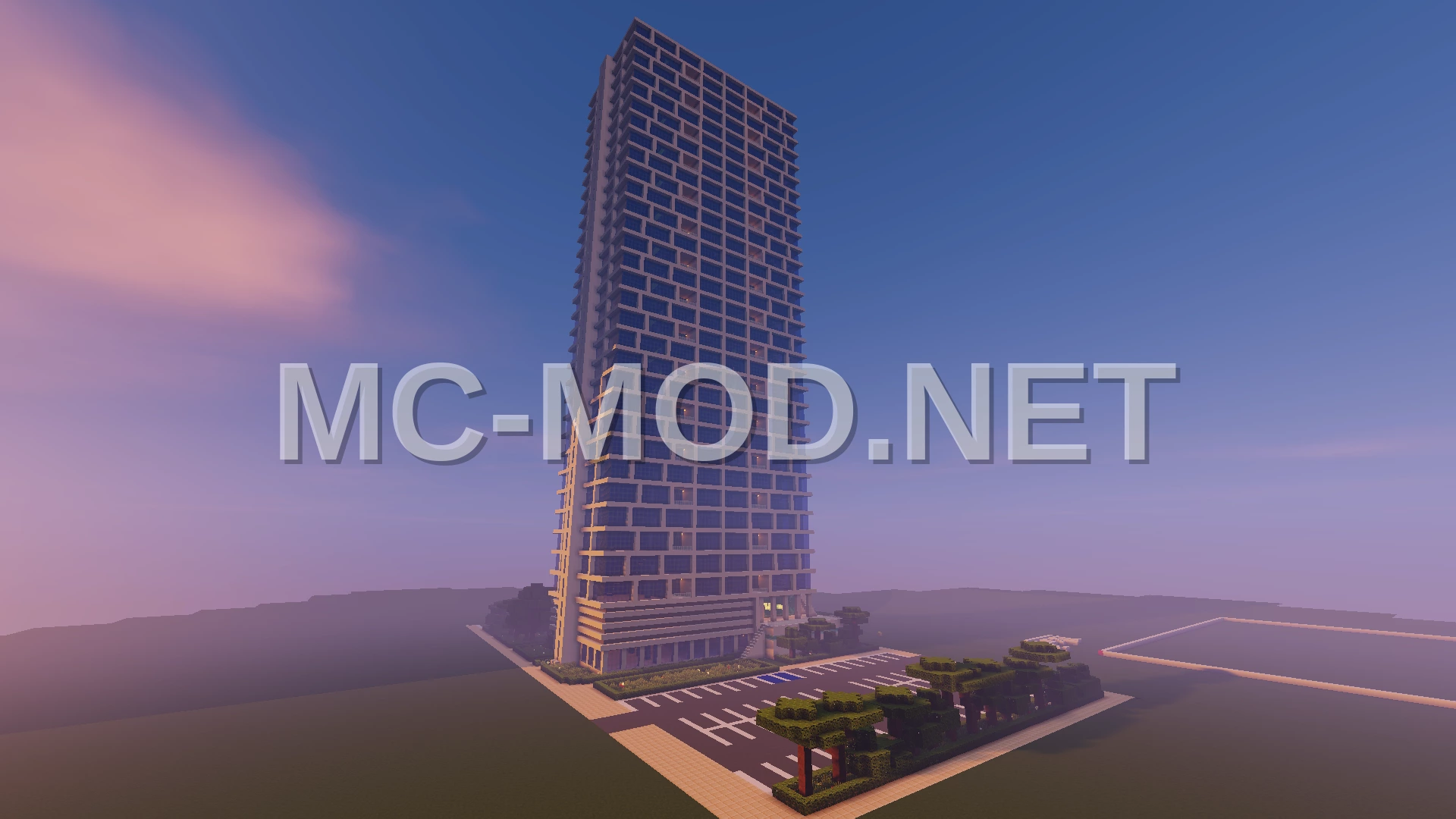 Modern Apartment Tower with Amenities