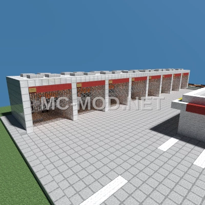 Modern Gas Station With Store