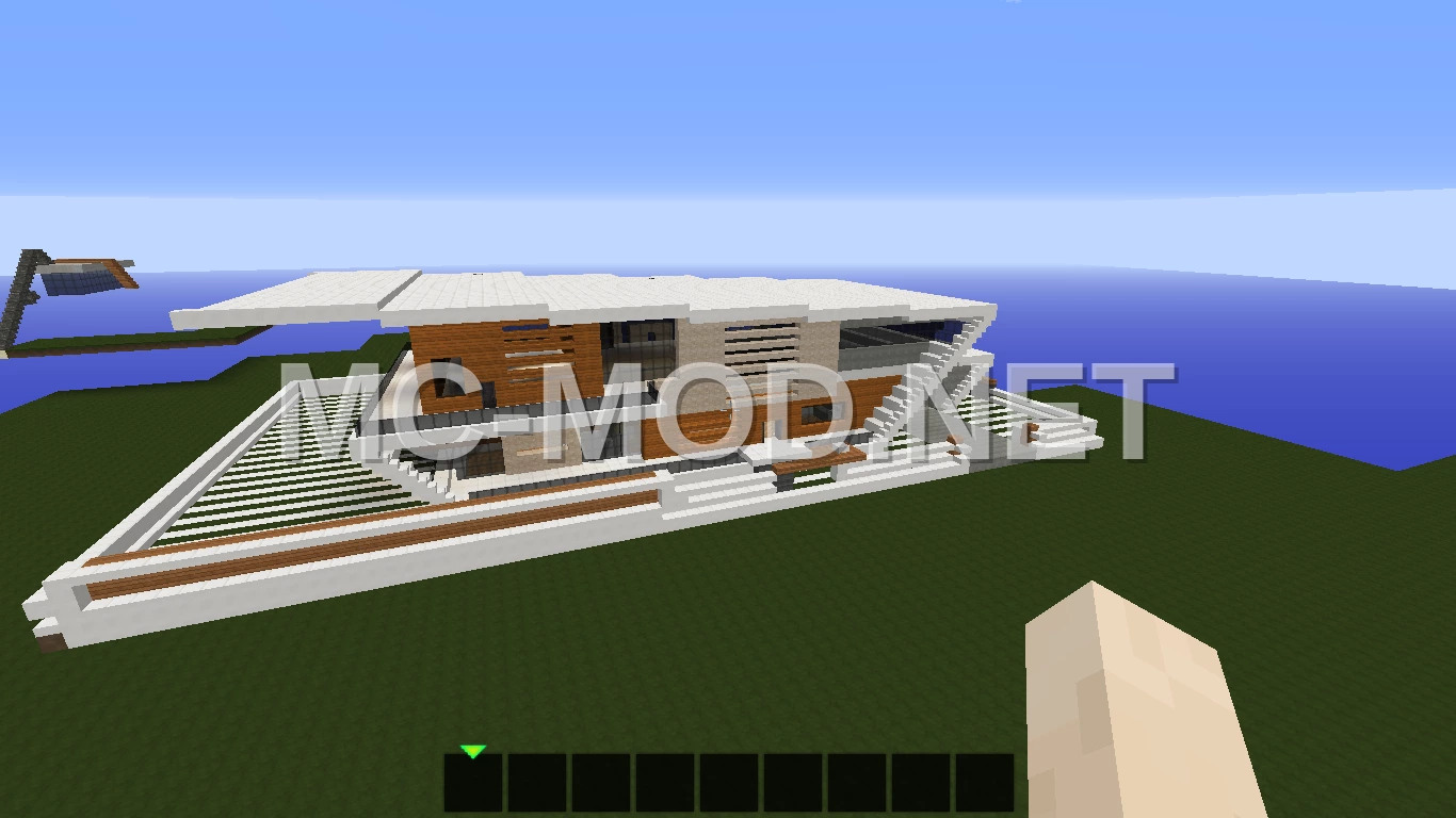 Modern Quartz Block House With Manual Lighting