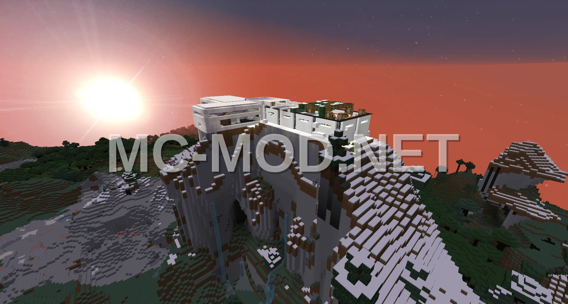 Modern Mountain Home with Interior Rooms