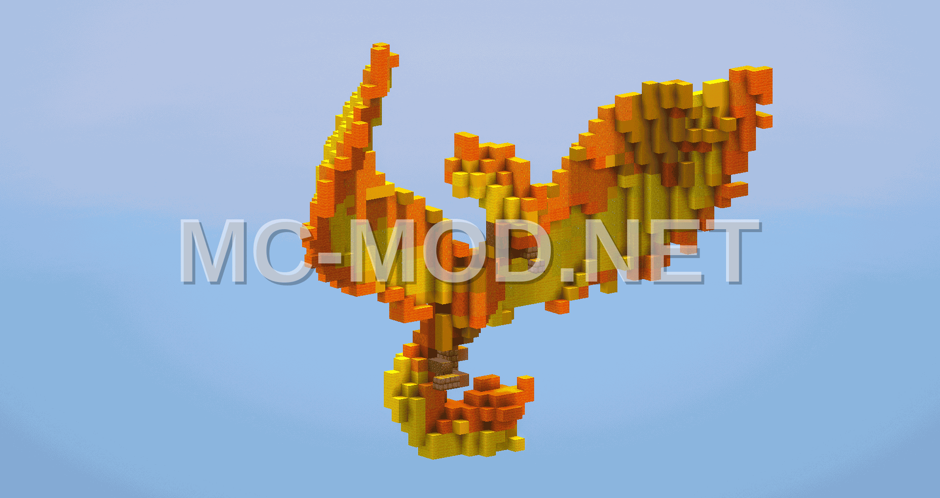 Moltres Pokemon Statue – Yellow Orange Build