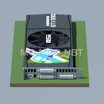 NVIDIA GeForce GTX 590 Graphics Card Pixel Art