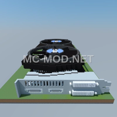 Iron Block Pixel Art Graphics Card