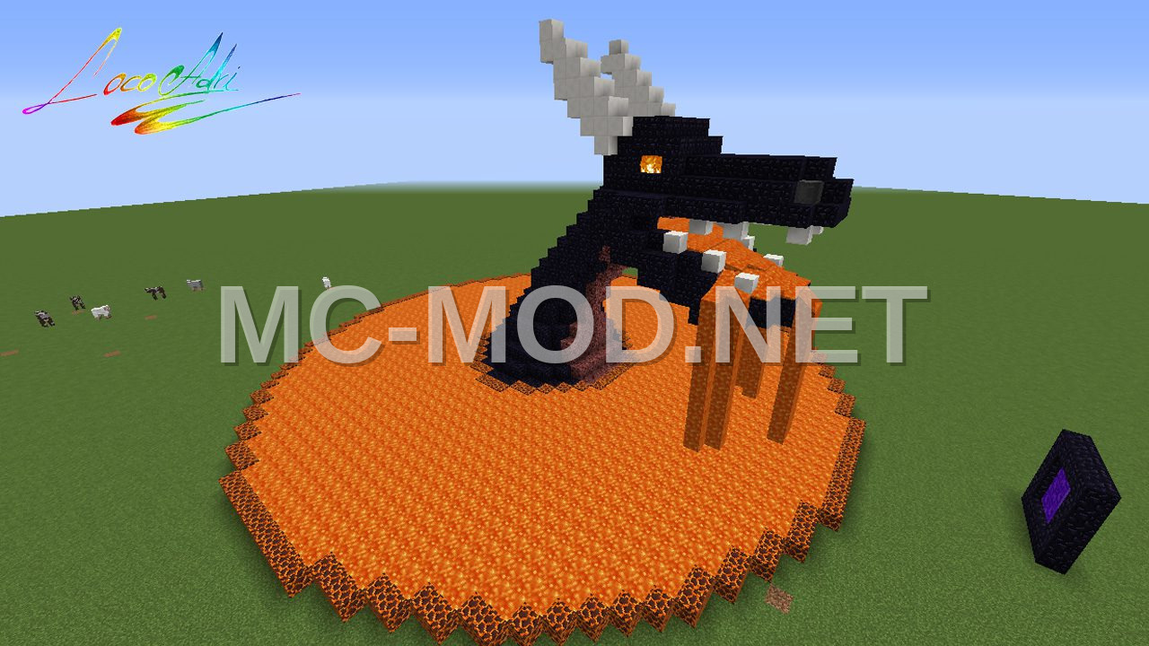 Obsidian Dragon Lava Fountain