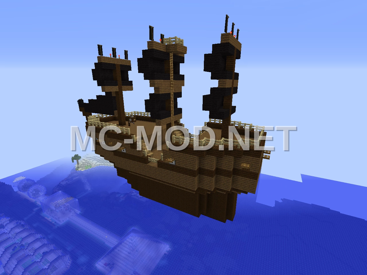 Pirate Ship – Dark Oak & Water Design