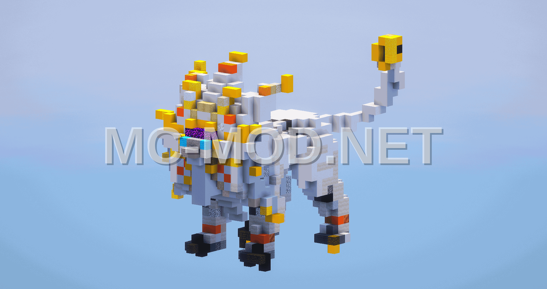 Solgaleo Pokemon Statue – White Concrete