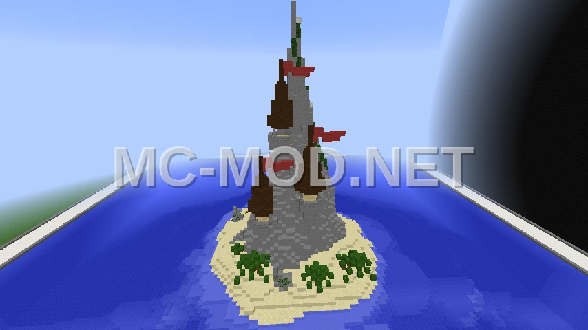 Rock Island Castle with Towers