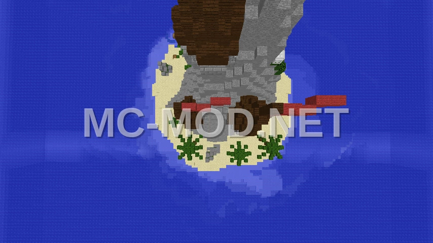 Rock Island Castle with Towers