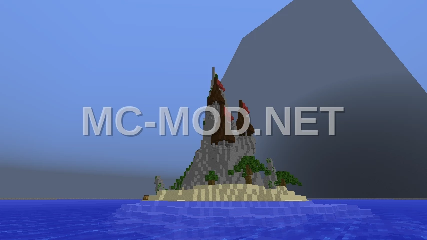 Rock Island Castle with Towers