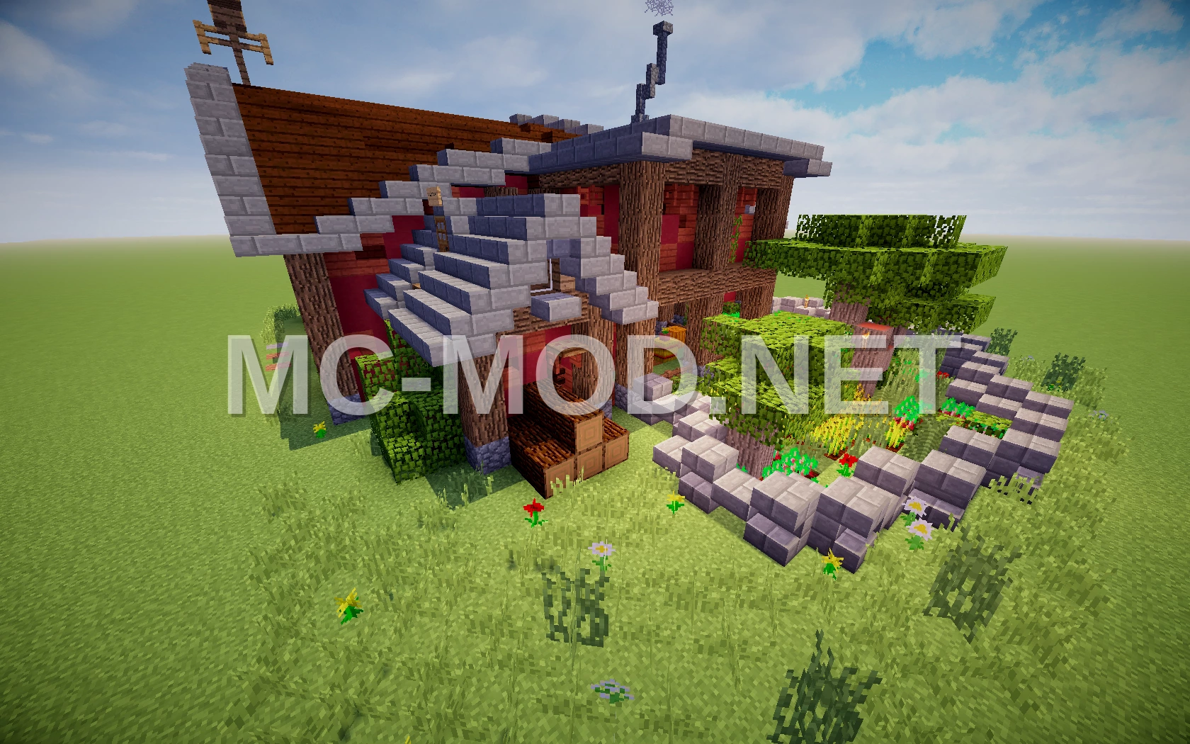 Rustic Barn House with Farm Interior