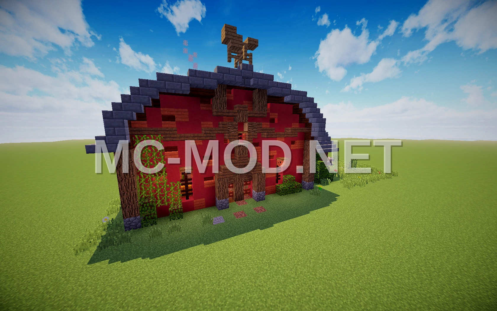 Rustic Barn House with Farm Interior